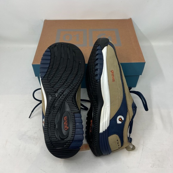 Gravis Nineteen Sneakers Men's 8.5 Brown Suede Navy Laces Skate Style VTG NIB - Picture 16 of 16